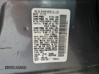 2013 Nissan Murano S with VIN JN8AZ1MU2DW206389, listed as a Copart auction lot 70444504 with 109,120 mi miles and Salvage Title. Bid and sale history available at carsss.com. Image 15.