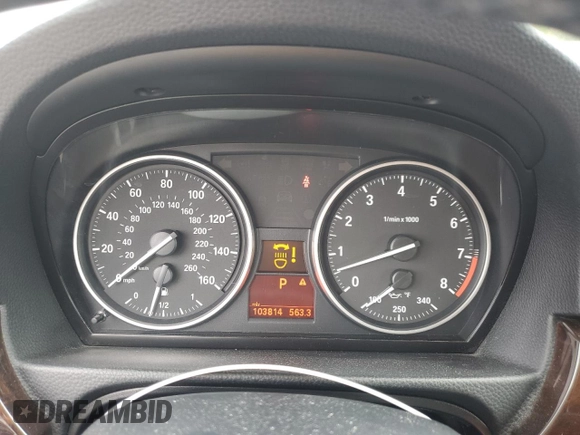 2011 BMW 3 Series 328i with VIN WBAKE3C56BE559008, listed as a Copart auction lot 50380565 with 103,814 mi miles and Salvage Title. Bid and sale history available at carsss.com. Image 9.