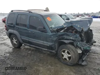 2005 Jeep Liberty Sport with VIN 1J4GL48565W655534, listed as a Copart auction lot 46359535 with 162,770 mi miles and Salvage Title. Bid and sale history available at DreamBid. Image 4.