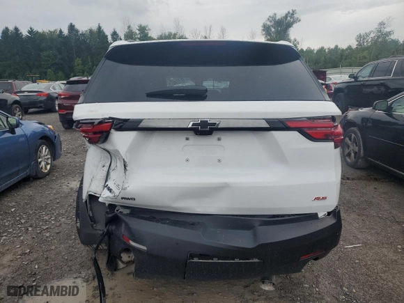 2022 Chevrolet Traverse RS with VIN 1GNEVJKW7NJ182884, listed as a Copart auction lot 65578644 with 0 mi miles and Salvage Title. Bid and sale history available at carsss.com. Image 6.
