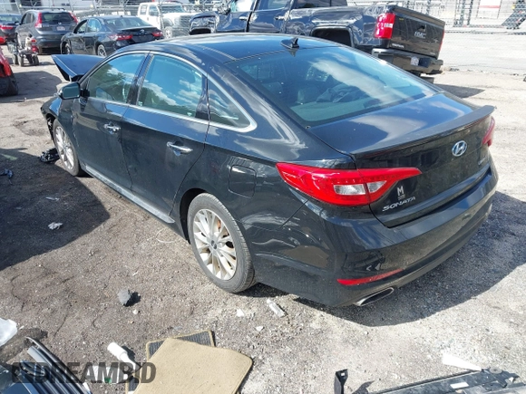 2015 Hyundai Sonata Limited with VIN 5NPE34AF3FH048224, listed as a IAAI auction lot 41857219 with 166,240 mi miles and . Bid and sale history available at carsss.com. Image 3.