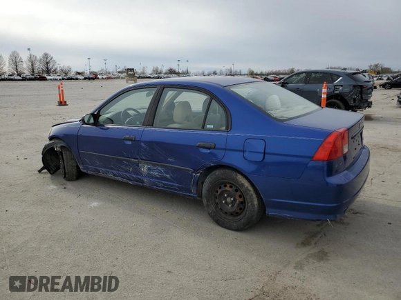 2004 Honda Civic VP with VIN 1HGES16324L015905, listed as a Copart auction lot 50204805 with 267,049 mi miles and Salvage Title. Bid and sale history available at carsss.com. Image 2.