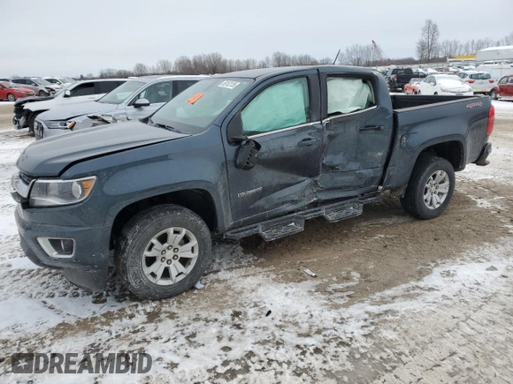 2020 Chevrolet Colorado 4WD LT with VIN 1GCGTCEN4L1160117, listed as a Copart auction lot 89152135 with Not provided miles and Salvage title. Bid and sale history available at DreamBid. Image 1.