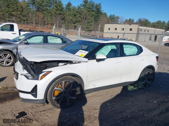 2022 Polestar 2 with VIN LPSED3KA7NL052872, listed as a IAAI auction lot 40841728 with 27,508 mi miles. Bid and sale history available at carsss.com. Image 14.