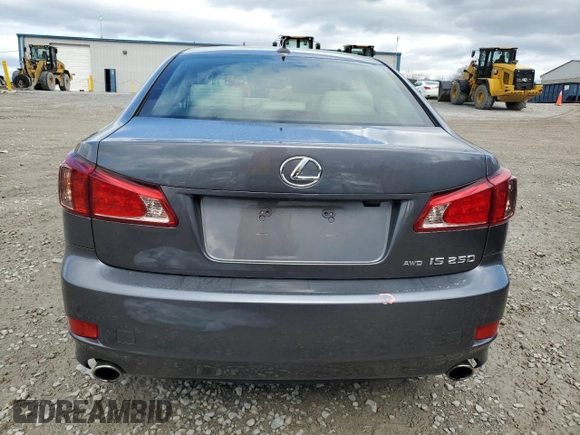 2012 Lexus IS 250 with VIN JTHCF5C21C5059392, listed as a Copart auction lot 49623775 with 62,501 mi miles and Salvage Title. Bid and sale history available at DreamBid. Image 6.