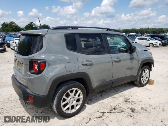 2022 Jeep Renegade Sport with VIN ZACNJCA17NPN57661, listed as a Copart auction lot 63536123 with 37,459 mi miles and . Bid and sale history available at DreamBid. Image 3.
