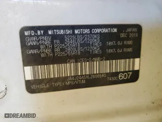 2020 Mitsubishi Outlander PHEV SEL with VIN JA4J24A5XLZ608540, listed as a Copart auction lot 37982934 with 152,518 mi miles. Bid and sale history available at carsss.com. Image 14.