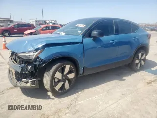 2022 Volvo C40 Recharge Pure Electric Ultimate with VIN YV4ED3GB8N2004034, listed as a Copart auction lot 49434775 with 0 mi miles and Salvage Title. Bid and sale history available at carsss.com. Image 1.