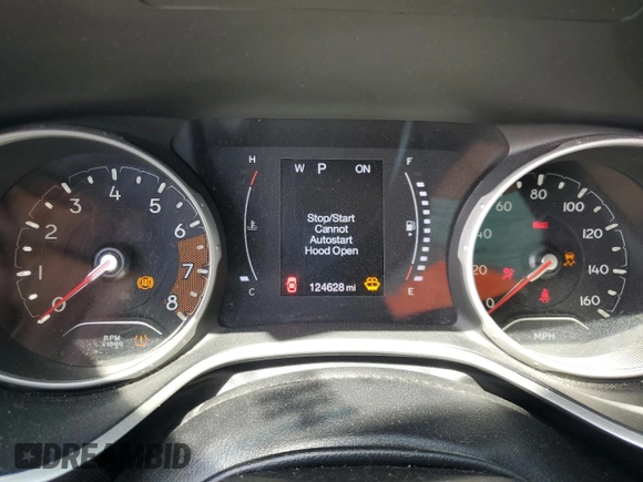 2021 Jeep Compass Latitude with VIN 3C4NJCBB0MT505824, listed as a Copart auction lot 53182825 with 124,628 mi miles and Salvage title. Bid and sale history available at DreamBid. Image 9.