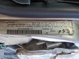 1998 Audi A6 z VIN WAUJC84A0WN001123, wystawiony jako Copart lot #85445164 z przebiegiem Nie podano mil oraz Szkoda całkowita • Salvage title. Historia ofert i sprzedaży dostępna na DreamBid. Obrazek 13.