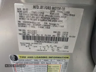 2008 Ford Taurus X SEL z VIN 1FMDK02W48GA11501, wystawiony jako IAAI lot #42184768 z przebiegiem 247 428 mil mil oraz . Historia ofert i sprzedaży dostępna na DreamBid. Obrazek 9.