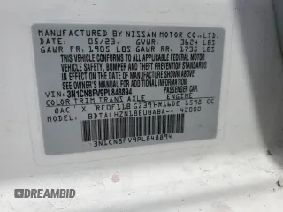 2023 Nissan Versa SR with VIN 3N1CN8FV9PL848894, listed as a Copart auction lot 50460125 with 19,674 mi miles and Salvage Title. Bid and sale history available at carsss.com. Image 12.
