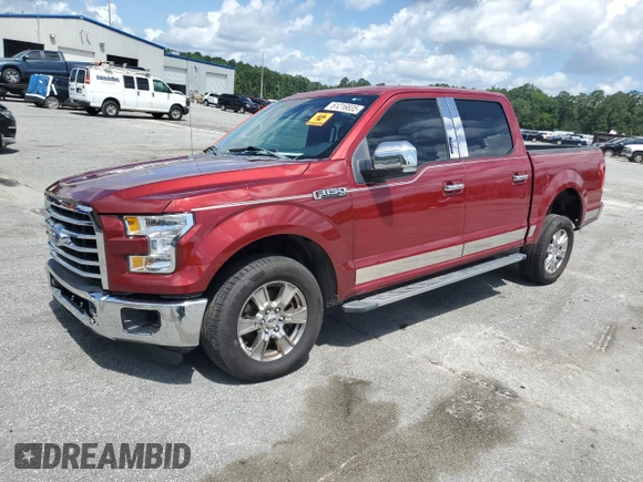 2015 Ford F-150 XL with VIN 1FTEW1CF2FKE96734, listed as a Copart auction lot 61216835 with 77,726 mi miles and Salvage title. Bid and sale history available at DreamBid. Image 1.