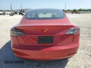 2023 Tesla Model 3 with VIN 5YJ3E1EA3PF698265, listed as a Copart auction lot 53067455 with 12,192 mi miles and Salvage title. Bid and sale history available at DreamBid. Image 6.