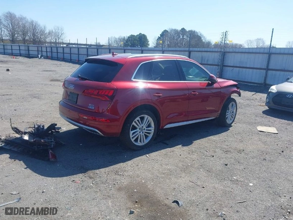2018 Audi Q5 Premium Plus with VIN WA1BNAFYXJ2125875, listed as a IAAI auction lot 41758264 with 83,550 mi miles. Bid and sale history available at carsss.com. Image 4.