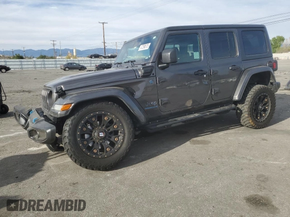 2024 Jeep Wrangler Sport S with VIN 1C4RJXN69RW147521, listed as a Copart auction lot 47298575 with 55,477 mi miles and Salvage Title. Bid and sale history available at DreamBid. Image 1.