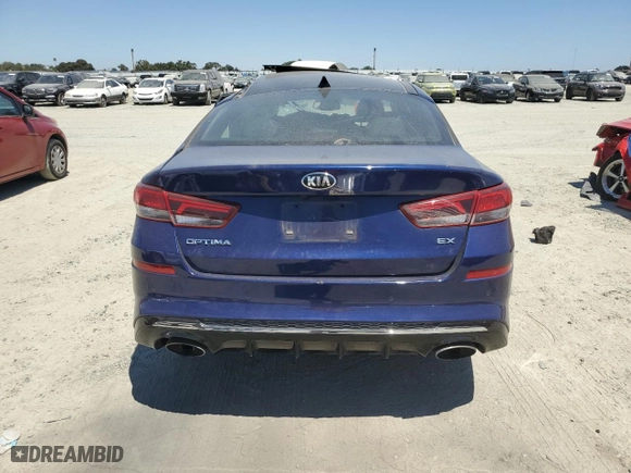 2019 Kia Optima EX with VIN 5XXGU4L14KG337870, listed as a Copart auction lot 63225354 with 0 mi miles and Salvage Title. Bid and sale history available at carsss.com. Image 6.
