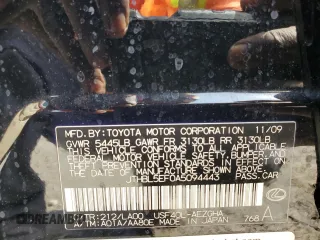 2010 Lexus LS 460 with VIN JTHBL5EF0A5094443, listed as a Copart auction lot 48040905 with 175,415 mi miles and Salvage Title. Bid and sale history available at carsss.com. Image 14.