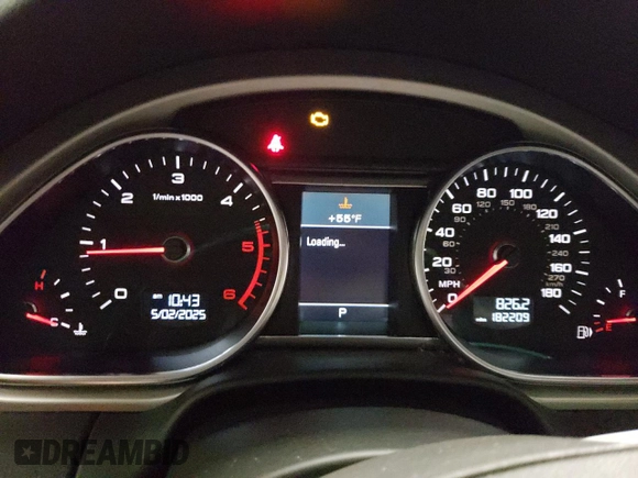 2014 Audi Q7 Premium Plus with VIN WA1LMAFE5ED010771, listed as a Copart auction lot 55587105 with 182,209 mi miles and Salvage title. Bid and sale history available at DreamBid. Image 9.