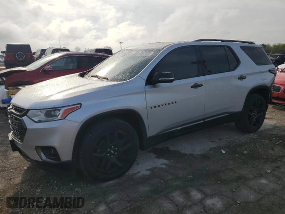 2018 Chevrolet Traverse Premier z VIN 1GNEVJKWXJJ280737, wystawiony jako Copart lot #55680005 z przebiegiem 83 098 mil mil oraz Szkoda całkowita • Salvage title. Historia ofert i sprzedaży dostępna na DreamBid. Obrazek 1.