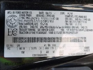 2015 Ford Focus SE with VIN 1FADP3K26FL320689, listed as a IAAI auction lot 42160904 with 95,136 mi miles and . Bid and sale history available at DreamBid. Image 9.