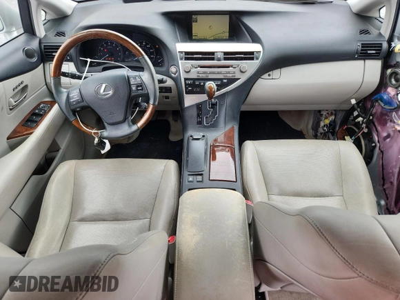 2010 Lexus RX 350 with VIN JTJZK1BA2A2407124, listed as a Copart auction lot 58036855 with 86,584 mi miles and Salvage title. Bid and sale history available at DreamBid. Image 8.
