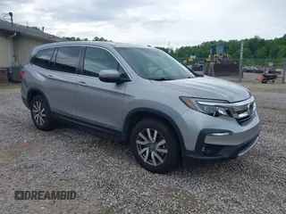 2021 Honda Pilot EX-L z VIN 5FNYF6H50MB063465, wystawiony jako IAAI lot #42160636 z przebiegiem 28 595 mil mil oraz . Historia ofert i sprzedaży dostępna na DreamBid. Obrazek 1.