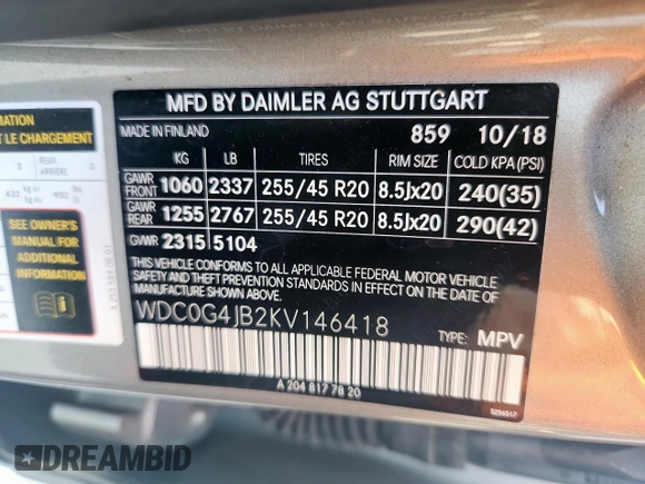2019 Mercedes-Benz GLC 300 z VIN WDC0G4JB2KV146418, wystawiony jako Copart lot #60800515 z przebiegiem Nie podano mil oraz Czysty tytuł • Clean title. Historia ofert i sprzedaży dostępna na DreamBid. Obrazek 13.