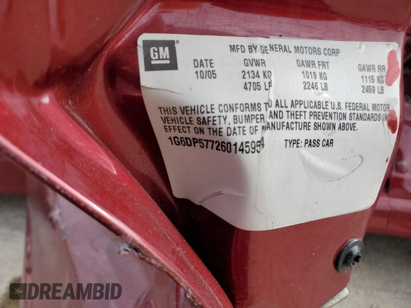 2006 Cadillac CTS with VIN 1G6DP577260145954, listed as a Copart auction lot 81276354 with 195,879 mi miles and Salvage Title. Bid and sale history available at carsss.com. Image 12.