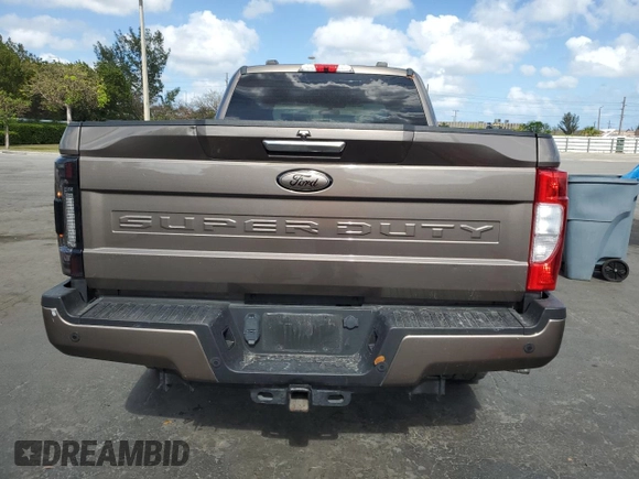 2021 Ford F-250 XL with VIN 1FT7W2BT5MED13702, listed as a Copart auction lot 54319455 with 66,973 mi miles and Salvage title. Bid and sale history available at DreamBid. Image 6.