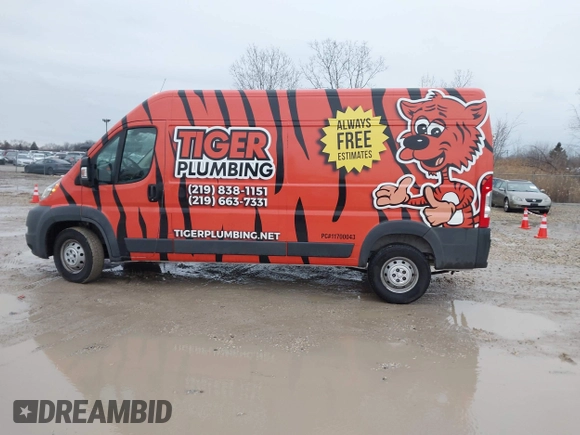 2017 Ram ProMaster Cargo with VIN 3C6TRVDG1HE509385, listed as a IAAI auction lot 41479512 with 134,770 mi miles and . Bid and sale history available at carsss.com. Image 15.
