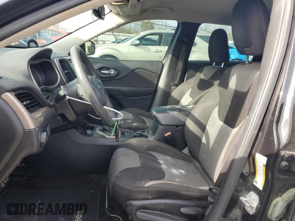2015 Jeep Cherokee Sport with VIN 1C4PJMAB0FW773656, listed as a Copart auction lot 45496485 with 201,241 mi miles and Salvage Title. Bid and sale history available at carsss.com. Image 7.