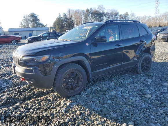2022 Jeep Cherokee Trailhawk with VIN 1C4PJMBX7ND550115, listed as a Copart auction lot 41688785 with 25,272 mi miles and Salvage Title. Bid and sale history available at DreamBid. Image 1.