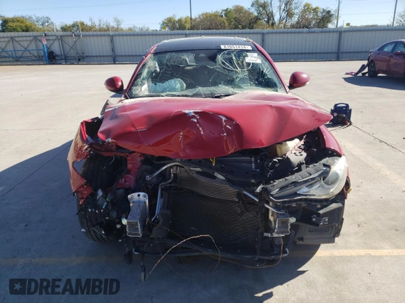 2019 Alfa Romeo Giulia Sport with VIN ZARFAMAN2K7612385, listed as a Copart auction lot 81651414 with 28,954 mi miles and Salvage Title. Bid and sale history available at carsss.com. Image 5.