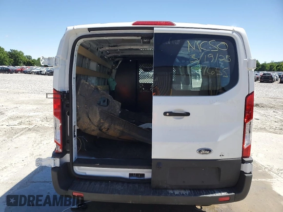 2024 Ford Transit Cargo with VIN 1FTBR1Y89RKA87655, listed as a Copart auction lot 57893955 with 11,044 mi miles and Salvage title. Bid and sale history available at DreamBid. Image 6.
