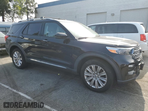 2021 Ford Explorer Limited with VIN 1FM5K8FW0MNA17072, listed as a Copart auction lot 60516975 with 45,786 mi miles and Salvage title. Bid and sale history available at DreamBid. Image 4.