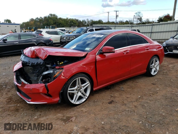 2019 Mercedes-Benz CLA 250 with VIN WDDSJ4GB7KN767215, listed as a Copart auction lot 72575703 with 58,953 mi miles and . Bid and sale history available at DreamBid. Image 1.