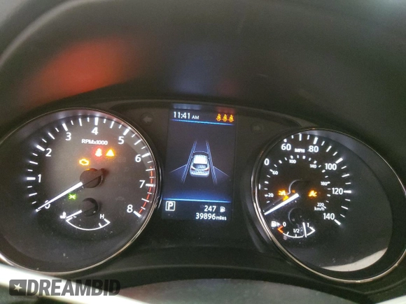 2022 Nissan Rogue S with VIN JN1BJ1AV2NW340571, listed as a Copart auction lot 53894445 with 39,896 mi miles and Salvage title. Bid and sale history available at DreamBid. Image 9.
