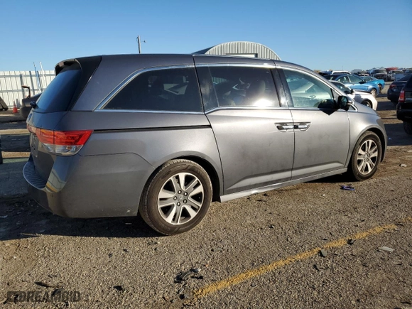 2014 Honda Odyssey Touring with VIN 5FNRL5H9XEB093536, listed as a Copart auction lot 80801554 with 154,908 mi miles and Salvage Title. Bid and sale history available at carsss.com. Image 3.