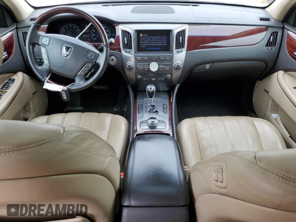 2011 Hyundai Equus Signature with VIN KMHGH4JF7BU038933, listed as a Copart auction lot 48356535 with 184,379 mi miles and Salvage title. Bid and sale history available at DreamBid. Image 8.
