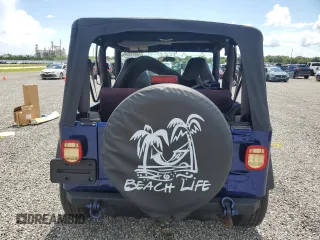 2001 Jeep Wrangler SE with VIN 1J4FA29P51P354795, listed as a Copart auction lot 73874834 with 0 mi miles and Salvage Title. Bid and sale history available at carsss.com. Image 6.