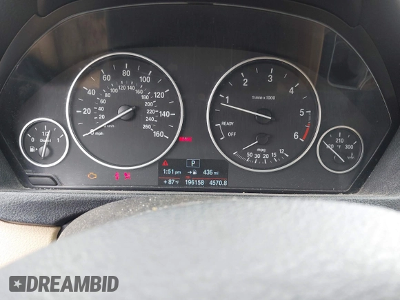 2014 BMW 3 Series 328d with VIN WBA3D3C58EK154748, listed as a IAAI auction lot 42598778 with 196,158 mi miles and . Bid and sale history available at DreamBid. Image 7.