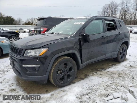 2020 Jeep Compass Latitude with VIN 3C4NJDBB6LT205290, listed as a Copart auction lot 86425454 with 68,670 mi miles and Salvage title. Bid and sale history available at DreamBid. Image 1.