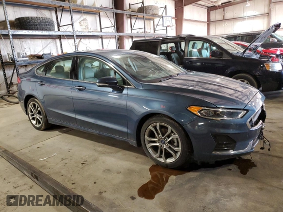 2019 Ford Fusion SEL with VIN 3FA6P0CD2KR222892, listed as a Copart auction lot 51310505 with 60,062 mi miles and Salvage Title. Bid and sale history available at carsss.com. Image 4.