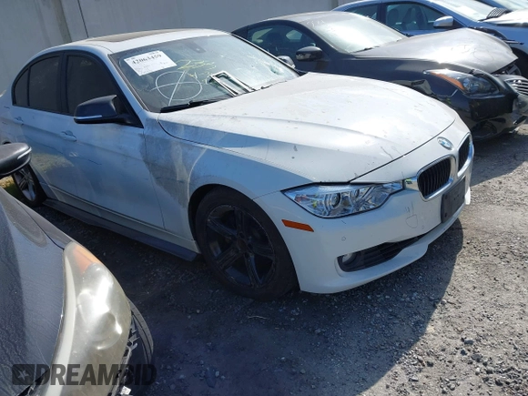 2013 BMW 3 Series 328i with VIN WBA3C1G55DNR47505, listed as a IAAI auction lot 42063459 with 96,494 mi miles. Bid and sale history available at carsss.com. Image 1.
