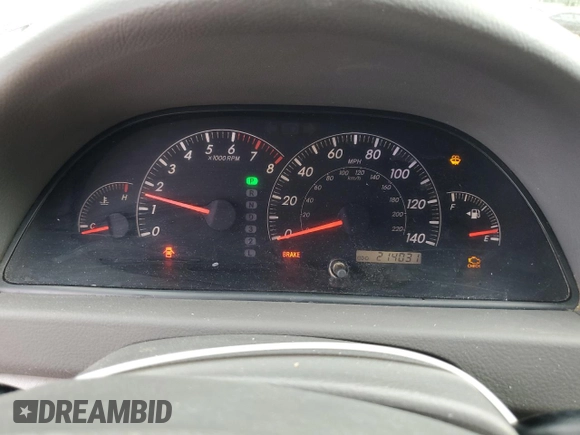 2006 Toyota Camry STD with VIN 4T1BE30KX6U651615, listed as a Copart auction lot 57497475 with 214,031 mi miles and Salvage title. Bid and sale history available at DreamBid. Image 9.