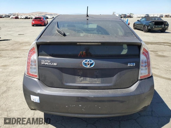 2014 Toyota Prius Four with VIN JTDKN3DUXE1766733, listed as a Copart auction lot 61603165 with 113,390 mi miles and Salvage title. Bid and sale history available at DreamBid. Image 6.
