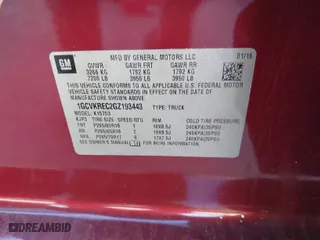 2016 Chevrolet Silverado 1500 LT with VIN 1GCVKREC2GZ193443, listed as a IAAI auction lot 40702637 with 122,328 mi miles. Bid and sale history available at carsss.com. Image 9.