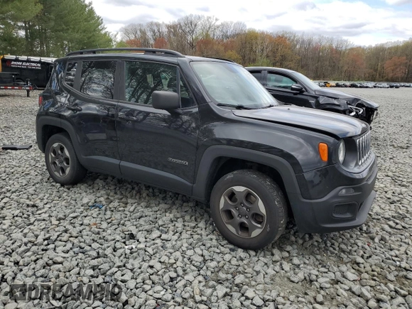 2017 Jeep Renegade Sport with VIN ZACCJBAB6HPF27164, listed as a Copart auction lot 53180005 with 70,086 mi miles and Salvage Title. Bid and sale history available at carsss.com. Image 4.