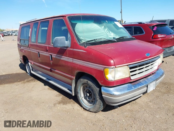 1993 Ford Econoline Cargo with VIN 1FDEE14N0PHA45059, listed as a IAAI auction lot 41881561 with Not Provided miles and . Bid and sale history available at carsss.com. Image 1.